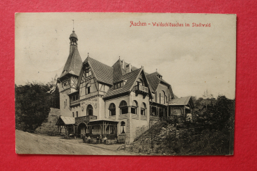 Postcard PC Aachen 1912 Waldschloesschen Restaurant Town architecture NRW